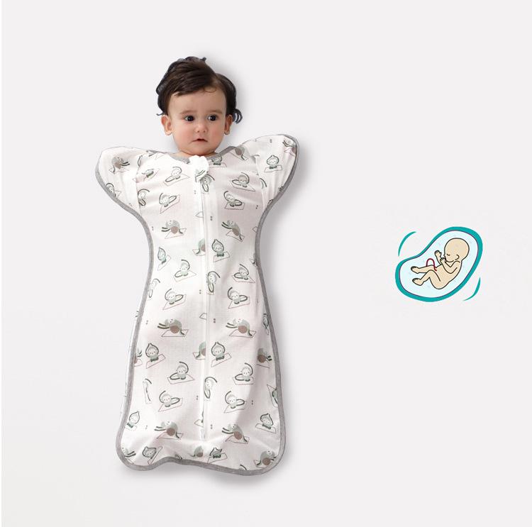 Newborn Anti-Startle Swaddle Sleeping Bag with Stretch Sleeves