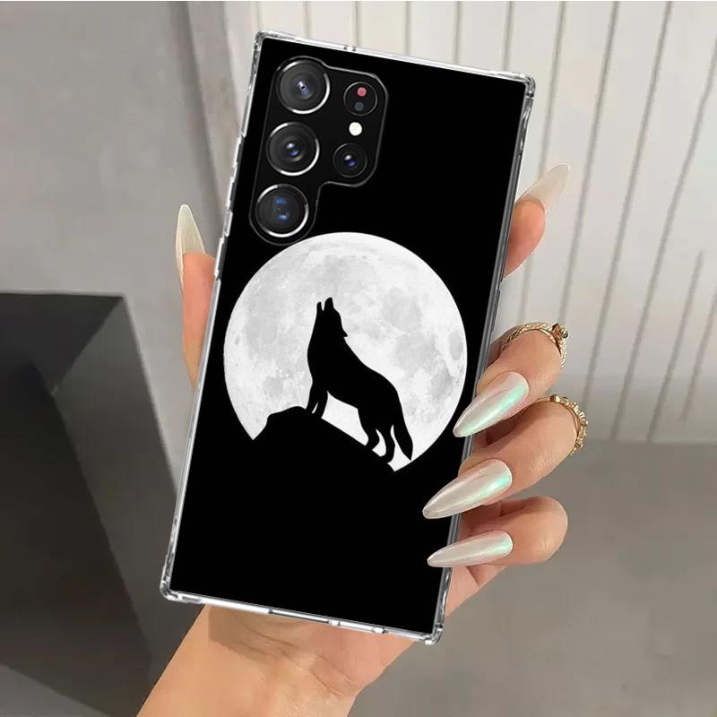 Wütendes Tier Wolf Wild Handyhülle für Samsung Galaxy S26 S24 S23 Ultra S25 Edge S22 S21 Plus S20 FE + Weiche Druckschale Funda G