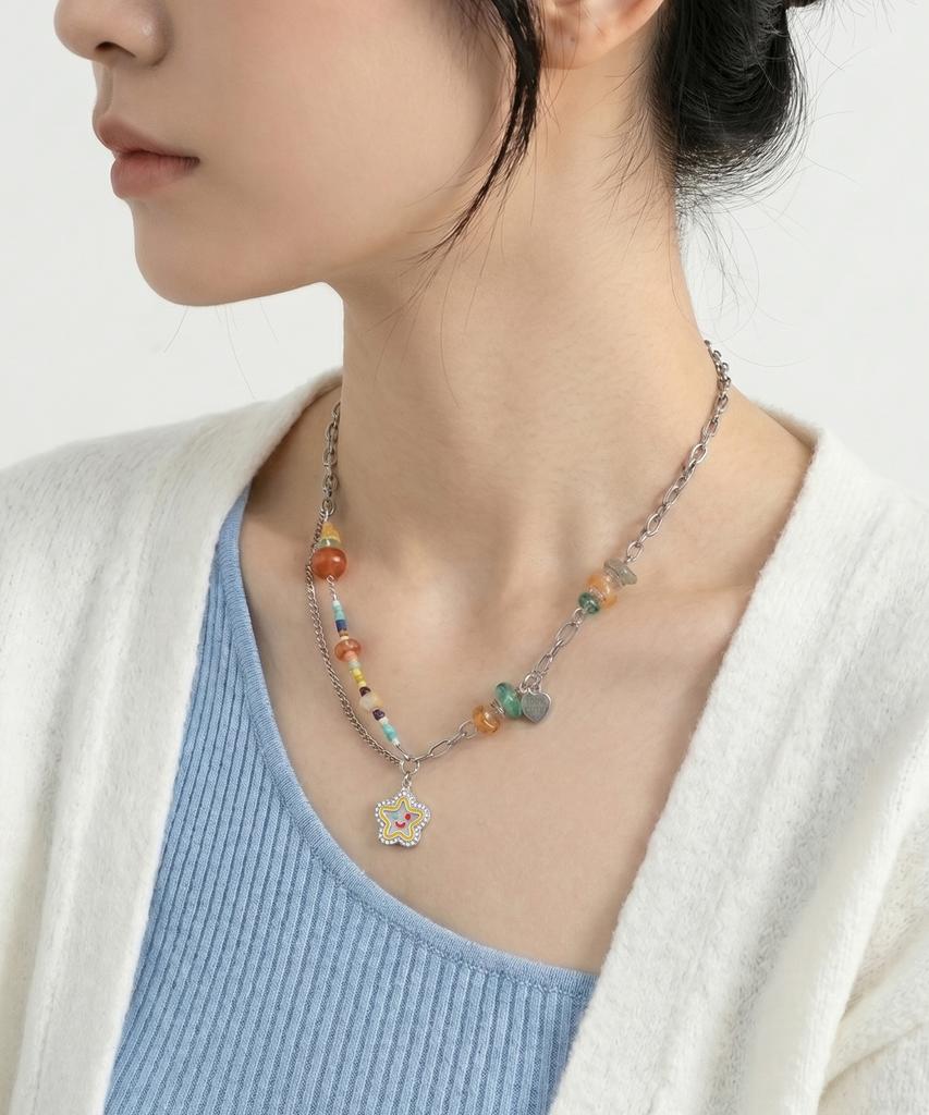 Julius1 Layered Bead Women'S Necklace Jsb-535
