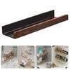 Solid Wood Bathroom Shelf Punch-Free Strong Load-bearing Capacity Toilet Shelves Space Saver Moistureproof Shower Storage Rack