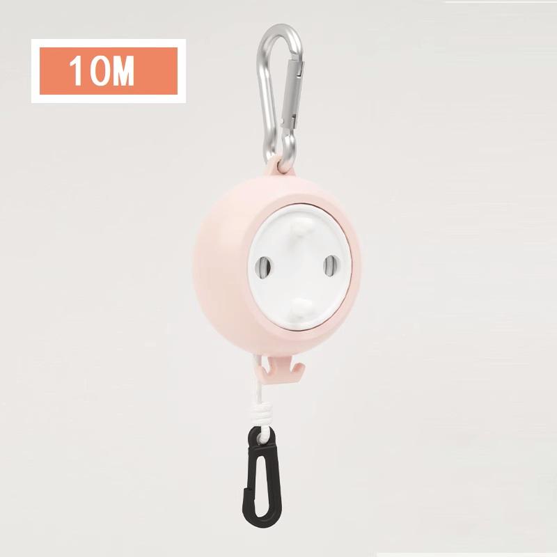 

Выдвижная сушилка для одежды, веревка, уличная портативная веревка для хранения одежды, линия для сушки белья, кемпинга розовый