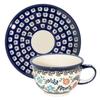 Zaklady Ceramiczne Boleslawiec Ceramic Cup Boleslawiec/Zaklady & Saucer-1145 (Polish Pottery)