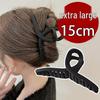 15cm Extra Large Matte Shark Hair Claw Clip - Lightweight Fishbone Bow Design