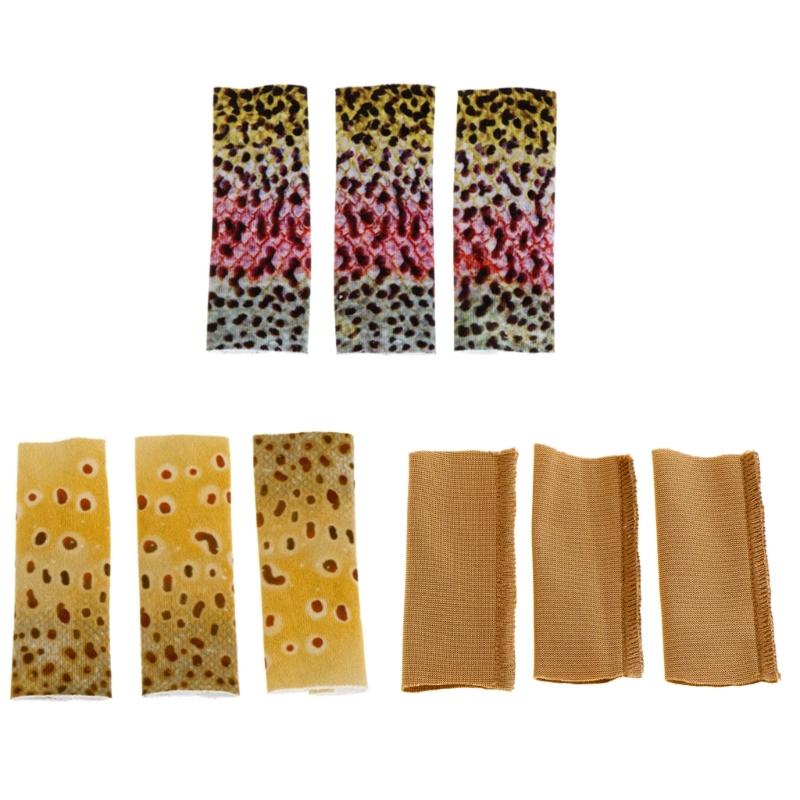 3Pieces Finger Sleeves Protectors Thumb Brace Support Elastic Fly Fishing Stripping Guards Anti Scratch Finger Protector