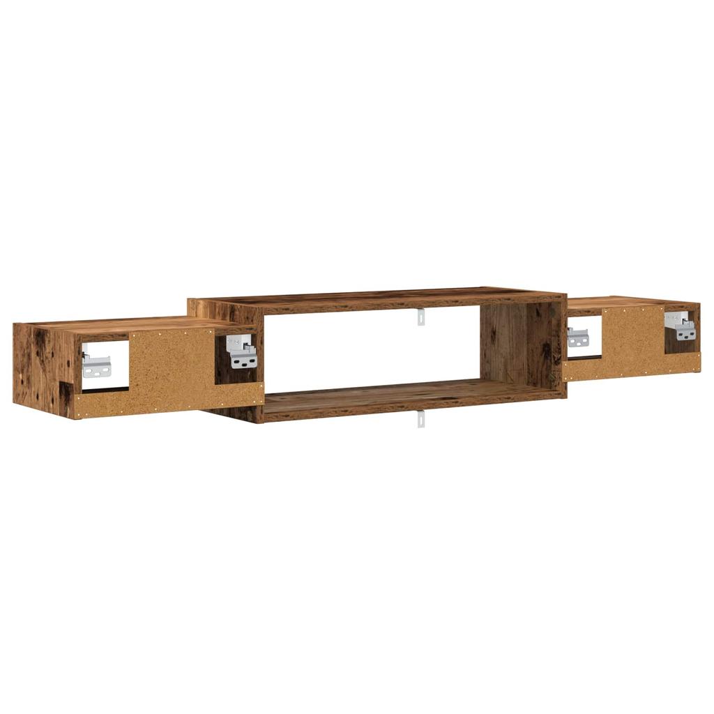 Wall Mounted TV Cabinet Wall Bracket Reclaimed Wood