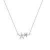 Flower necklace Women's simple fashion temperament Versatile Mori small fresh full diamond flower pendant
