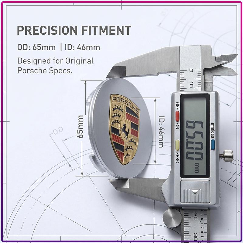 4 ks 65MM Auto Znak Emblem Krytky Středů Kol Poklice Ráfku Kryt Středu Kola Pro Porsche Cayenne Panamera Macan Boxster 911 928 944 918 917