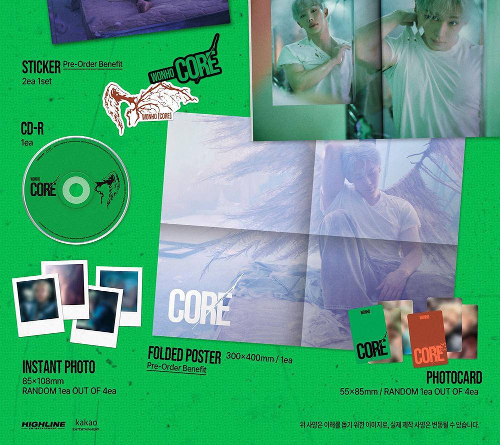 [POB] WONHO [CORE] EP Album (RAW / SHELL / CRACK ver.)