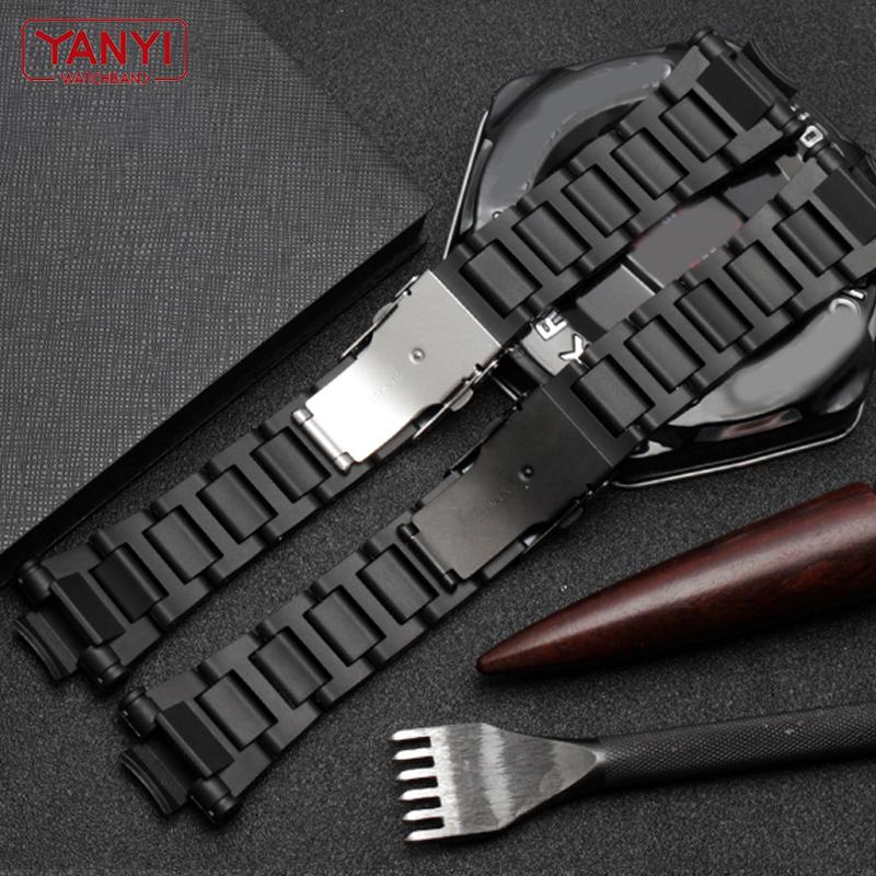 Casio GW-A1100FC GW-A1000 GW-4000 GA-1000 saat kayışı saatler bilezik erkek spor kol bandı için plastik bant