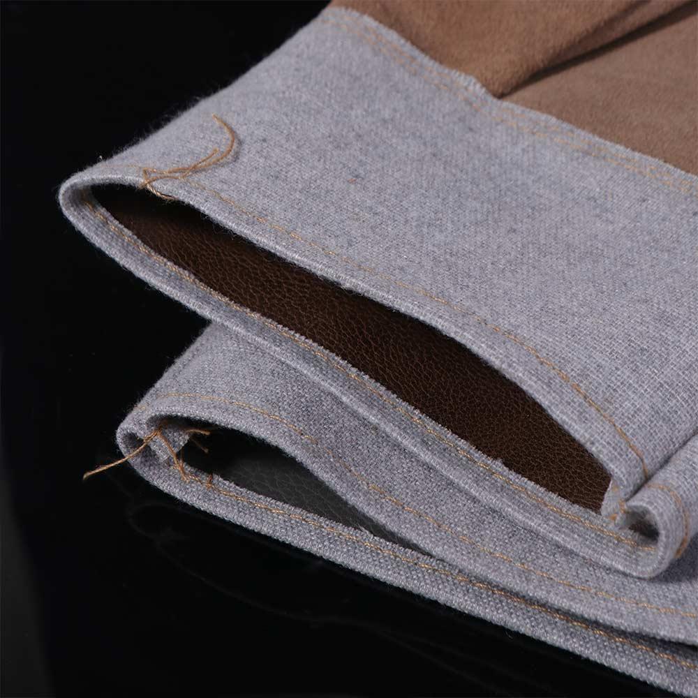1 Pair Abrasion Resistant Cowhide Welding Gloves Thickened Welder Gloves for Construction Mechanic