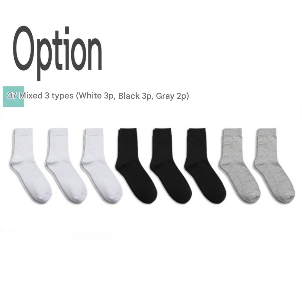 Chaussettes mi-mollet pour hommes Sockpiens[7~10(NOUS)6.5~9.5(Royaume-Uni)40~43(UE)] Ensemble de 8 paires