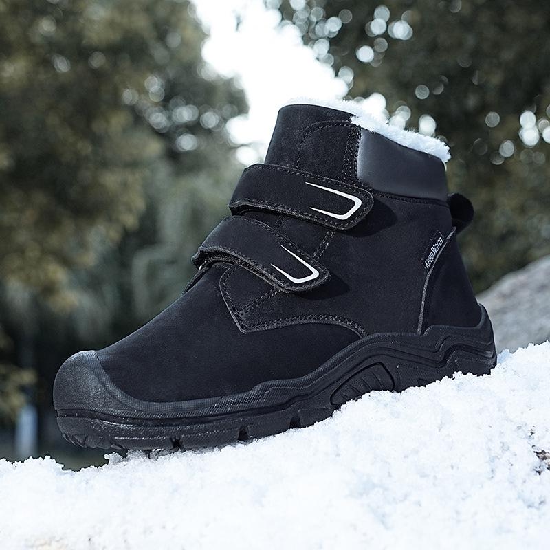 Trendy High-Top Winter Snow Boots for Kids - Warm Cotton Casual Footwear 30