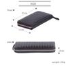 Ototo Genuine Leather Handwoven Intrecciato Long Wallet with Large Capacity [DELLA] (Passbook Fitment) (Gray)