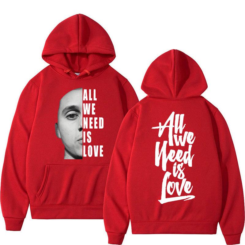Rapper Canserbero Hoodies All We Need Is Love Pullover Men Women Trendy Vintage Oversized Casual Harajuku Sweatshirt Streetwear