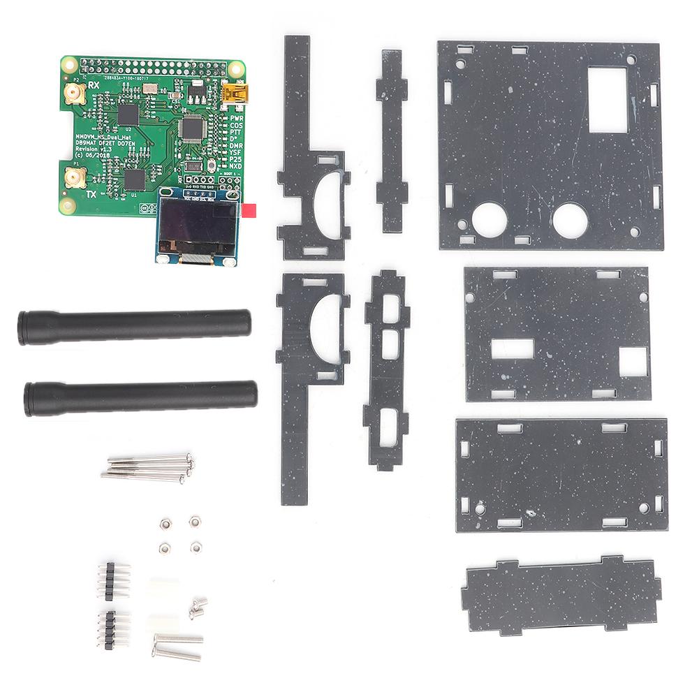 

Duplex Hotspot Module Antenna Case Kit For MMDVM Raspberry Pi DIY OLED (Black Shell)