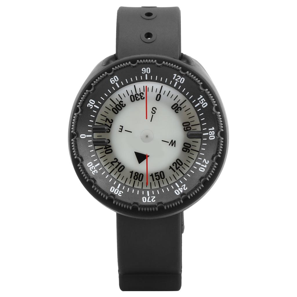 Strong Magnet 50M Wrist Compass Waterproof Navigator Compass Underwater Luminous for Swimming