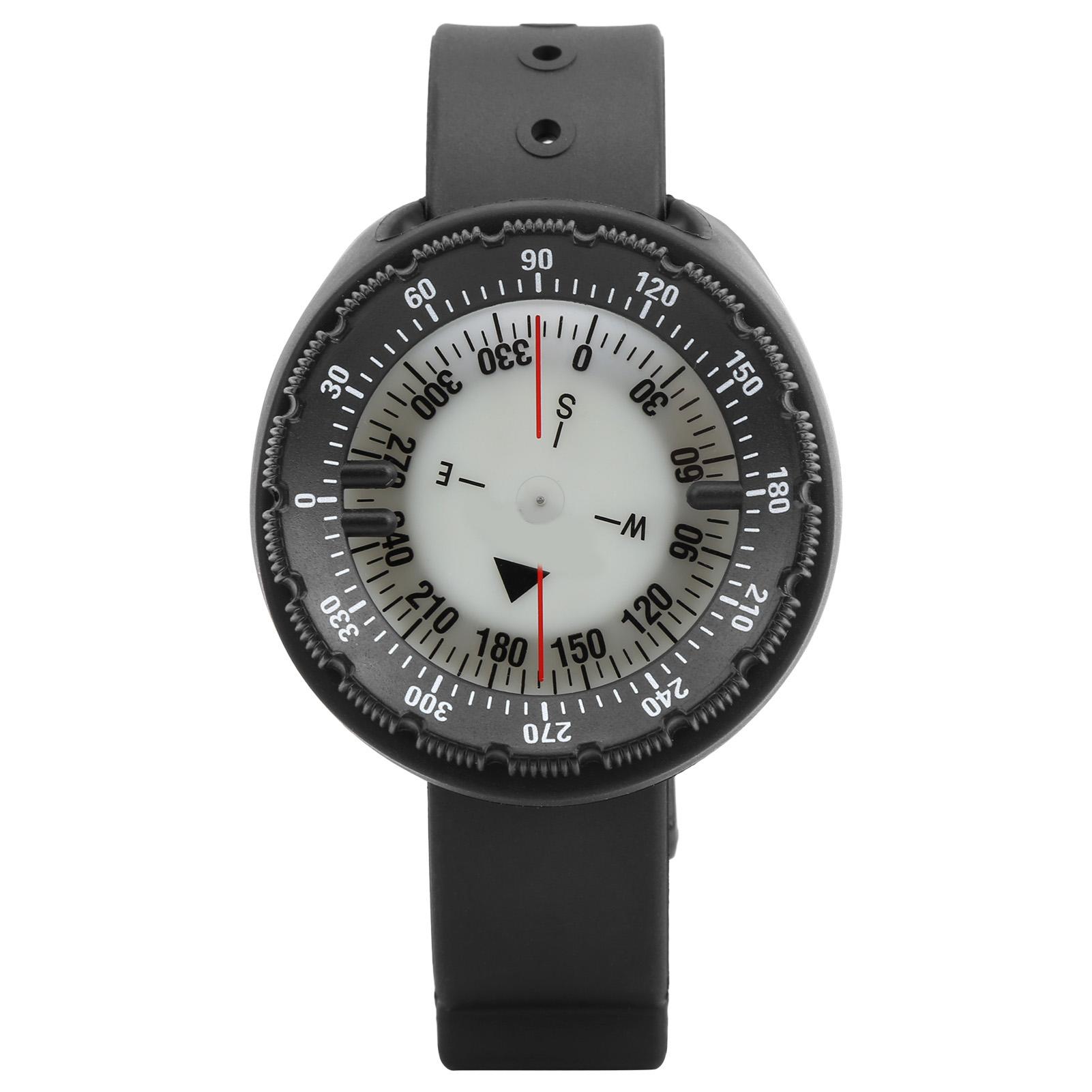 

Сильный магнит 50M Наручный компас Водонепроницаемый навигатор Компас Подводный светящийся для плавания