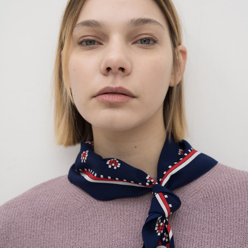

BB’DE SOLI’DE reve mini scarf (4color) navy
