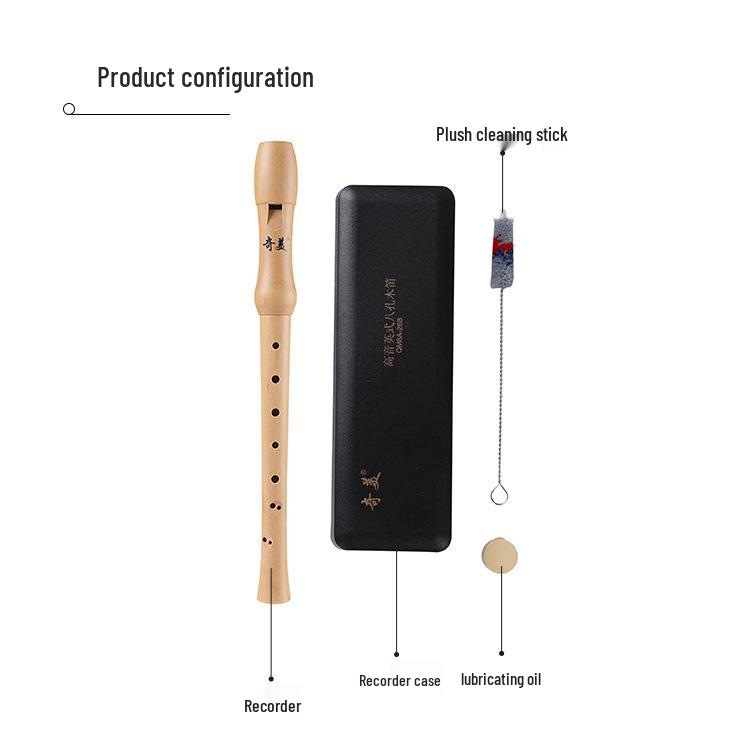 Chime Soprano Recorder: Half-Wood, Six/Eight-Hole, German/English Fingering, for Adults & Children.