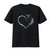 Cute Horse Lover Outfit for Girls Women and Heart T Shirt Black Vintage Washed Streetwear Unisex Top For Everyday Wear Soft