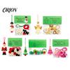 Christmas Decoration Materials for Crafts 2Pcs DIY Pendant Decoration, Plastic Hanging Ornaments with Santa Claus Snowman Angel Decor Shape, Tree Door