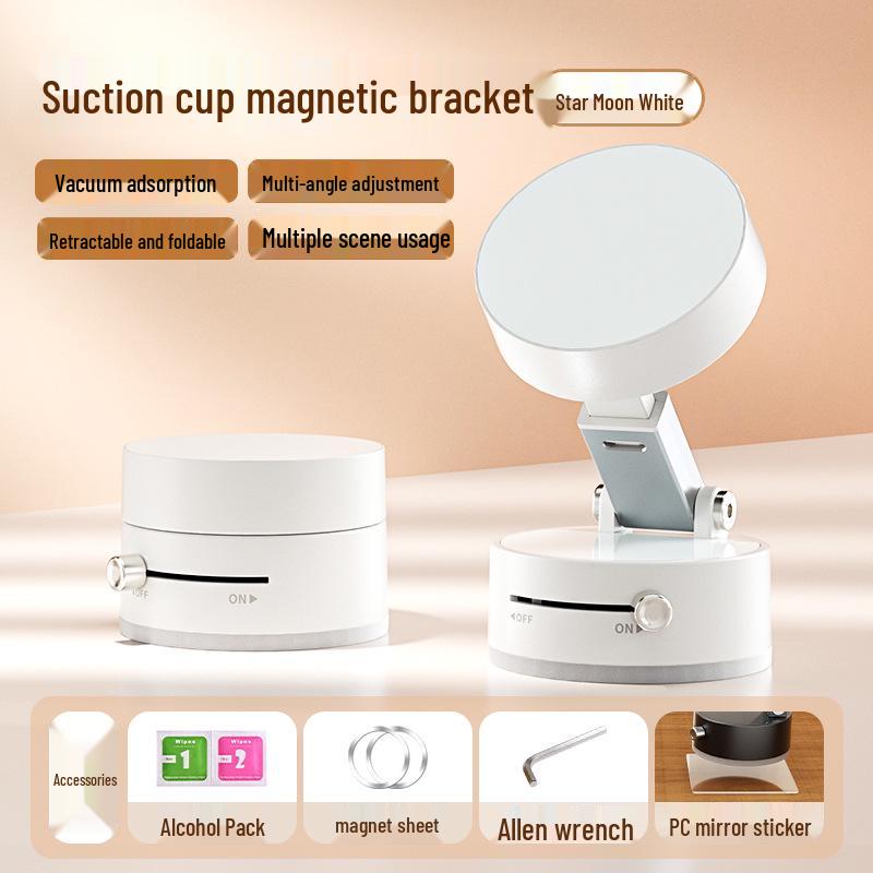 Dual-Sided Magnetic Foldable Vacuum Suction Cup Phone Holder