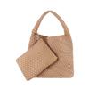 Woven Tote Bag Women Leather Large Capacity Composite Single Shoulder Bags Handmade