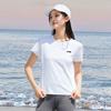 Li-Ning Solid Color Quick-Dry Breathable Round Neck Short Sleeve T-Shirt Women Tops White YTSU154-1
