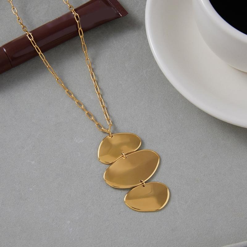 Modern Geometric Drop Necklace Versatile Jewelry Accessory For Casual Office Evening Event And Special Occasions