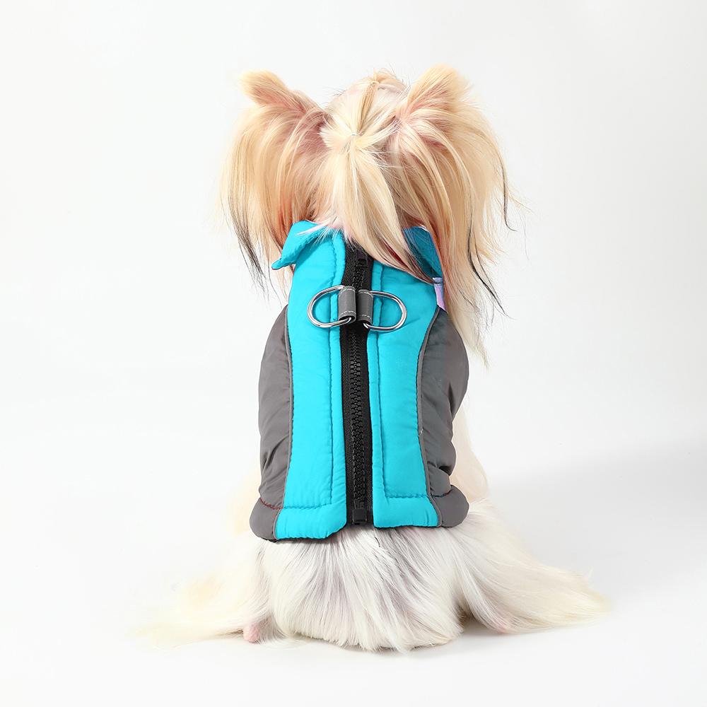 Winter Dog Jacket For Small Medium Dogs Cats Windproof Warm With D-ring Puppy Clothes Chihuahua Pet Zipper Costume