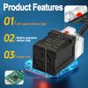 Heschen Square Inductive Proximity Sensor Switch, Non-Shield Type, PL-05P, Detector Distance 5mm, 10-30VDC 200mA, PNP Normally Open(NO), 3 Wire