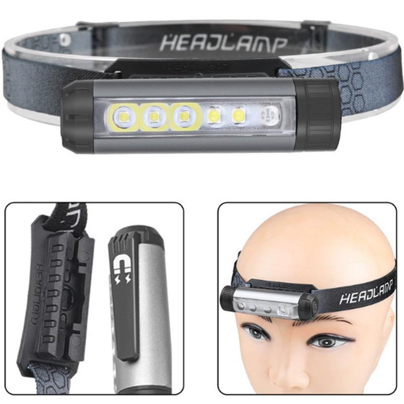 LED Long-Lasting Outdoor Headlamp: High-Lumen, Dimmable, Head-Mounted Light for Fishing and Mining.