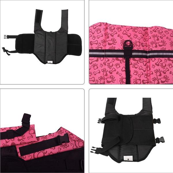 Dog Life Jacket, Reflective&Adjustable Dog Life Vests Large Float Orange Pet Swimwear,Cat Apparel Accessories For Small And Medium Dogs Swimming