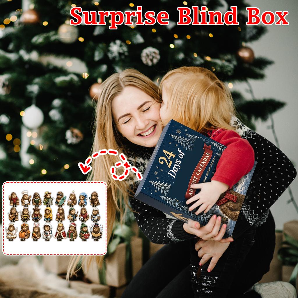 Countdown Calendar 2D Acrylic, Collectible Surprise Toy for Kids and Adults