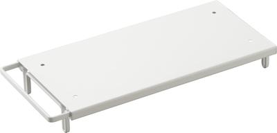 Yamazaki Jitsugyo 3332 Untertisch-Aufhänger für Plastiktüten, weiß, ca.. B13,5 x T30,5-52,5 x H4,5cm Turm, Küchen-Unterregal, Mülleimer-Trennung,