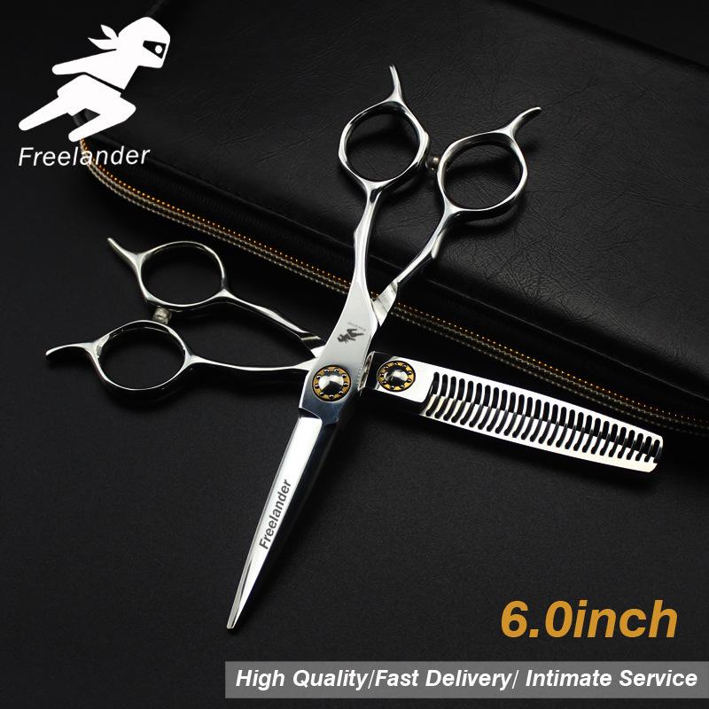 A-pattern 6.0-inch Hairdressing Scissors Set: Traveler Bearing, Straight, Bangs, Thinning Scissors
