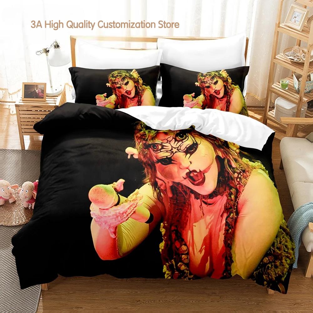 

Melanie Martinez Merch Bedding Set Single Twin Full Queen King Size Bed Set Aldult Bedroom Duvetcover Sets bed sheet set Cxg EU single(135x200cm)