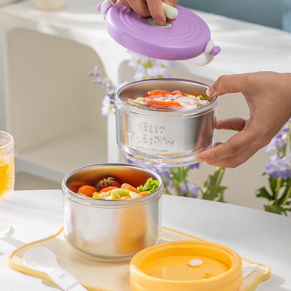 Microwaveable Thermal Lunch Box Double Layer Food Container Soup Box Fresh-keeping Box  Office