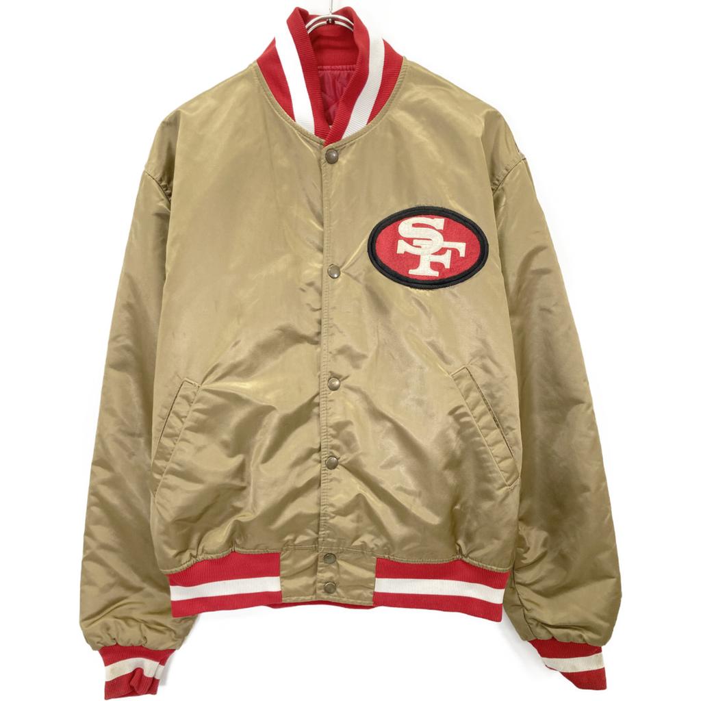 STARTER 90's USA Made NFL 49ers Stadium Jacket Jacket L Red X brownUsed