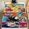 Son Goku Print Flannel Blanket, Suitable for Bedrooms, Sofas, Beds, Chairs, Picnics, Travel, Warm Soft -HE21