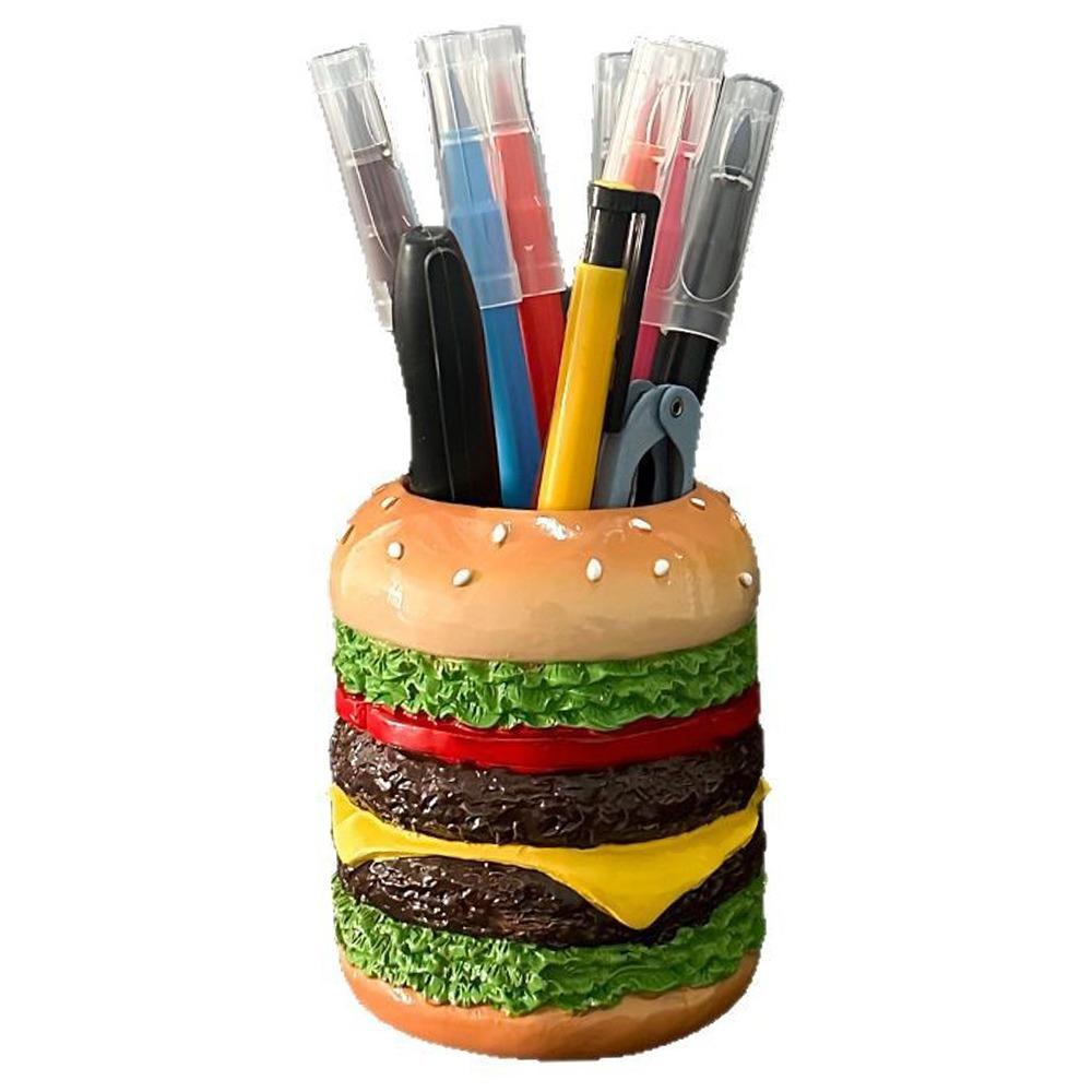 

Cute Hamburg Design Pen Holder Creative Desktop Storage Container Bedroom Decoration