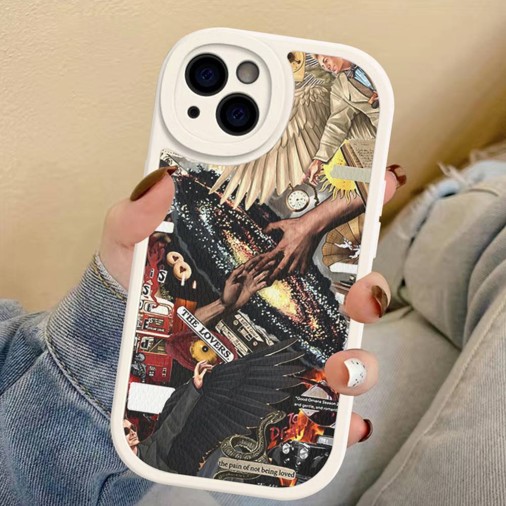 Tv Show G-Good Omens Phone Cover For IPhone 11 12 13 14 15 16 Pro Max Mini Plus Soft Leather Case