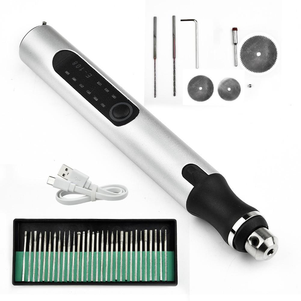 Cordless Electric Mini Drill Grinder Engraving Pen Variable Speed Rotary Tool