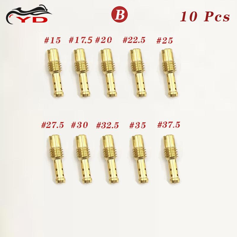 Motorcycle Carburetor Pilot Jet 8 Bleed Holes for MIKUNI VMTMTMX VM22210 AX100 EN GN TZR TM TMS SIZE 10- 60