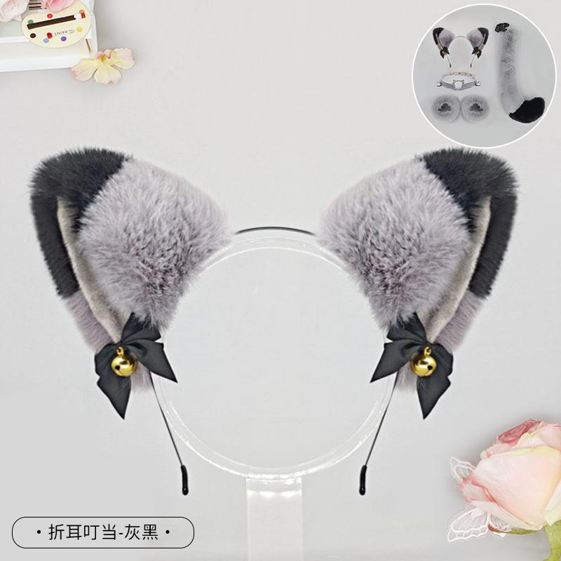 Handmade Japanese Beast Ear Headband Cute Plush Cat Ears Lolita Headdress Fox Ear Accessories Cat Ear Headband