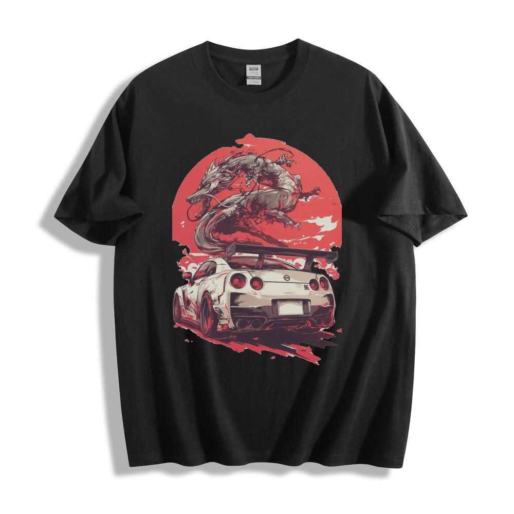 

Dragon Racer Nissan GTR T-Shirt - Epic Car and Dragon Fusion Unisex Tee S