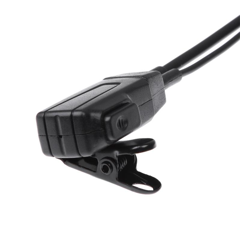 Walkie-talkie D-tipi Kulaklıklar Eller Serbest Demir Klip Ptt Kulaklık Baofeng 666s 888s için Uyumlu