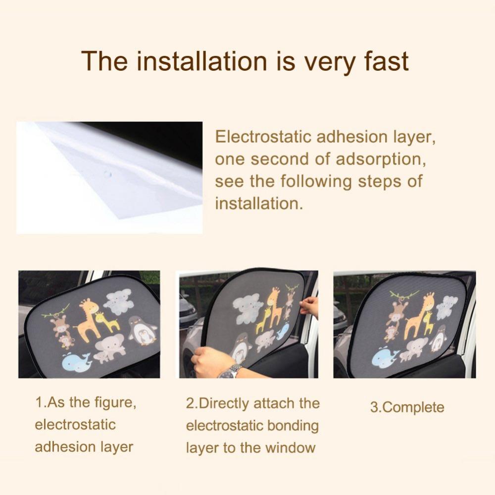 Car SunShade Side Window Cartoon Window For Children Adults Adsorption SunShade Cover Auto Rear Side Window Sunvisor