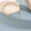 Women Necklace Three-layer Hip Hop Style Adjustable with Extended Length Hollow Chain Round Pendant Lady Clavicle Necklace Neck Jewelry