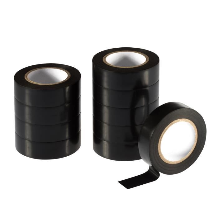 Bande isolante - POPPSTAR - 10m - PVC - Noir - 18mm de large